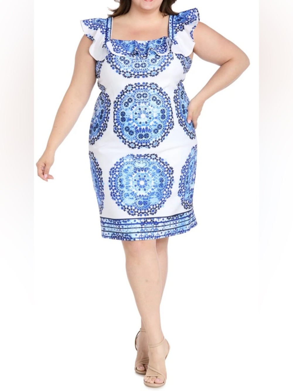 Blue Skies Ruffle Day Dress